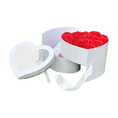 Dia 310mm Heart Shaped Gift Florist Rose Boxes 100mm ถึง 300mm