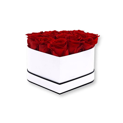 กล่องดอกไม้กระดาษ PET กล่องของขวัญหัวใจ CMYK