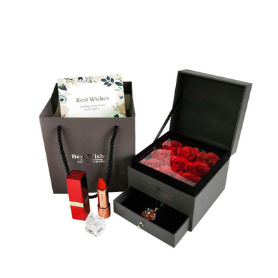 กล่องของขวัญบรรจุภัณฑ์ดอกไม้กระดาษอาร์ต 250 กรัม 0.3 กก. OEM ODM