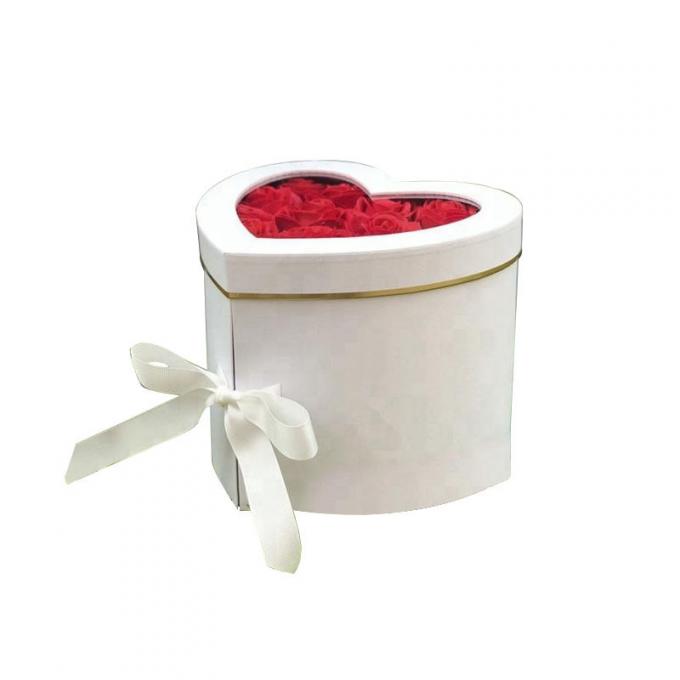 Dia 310mm Heart Shaped Gift Florist Rose Boxes 100mm ถึง 300mm 0