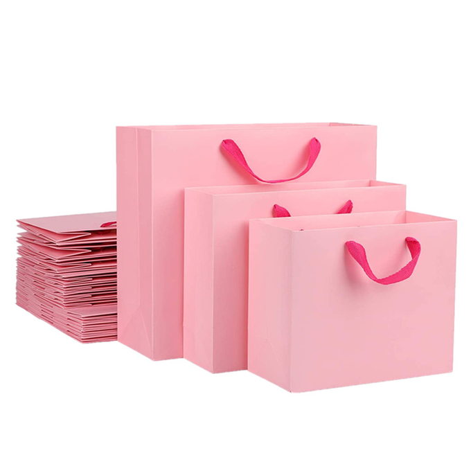 กระเป๋าใส่กระดาษพิมพ์ลายโฮโลแกรมพร้อมที่จับริบบิ้น Pantone 1