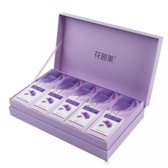 Oligopeptide Skin Care กล่องของขวัญเครื่องสำอางบรรจุภัณฑ์สี Pantone 1