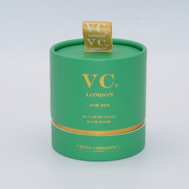กล่องของขวัญบรรจุภัณฑ์กระดาษแข็งทรงกระบอก UV Spot พร้อมริบบิ้น ISO 9001 SGS 1