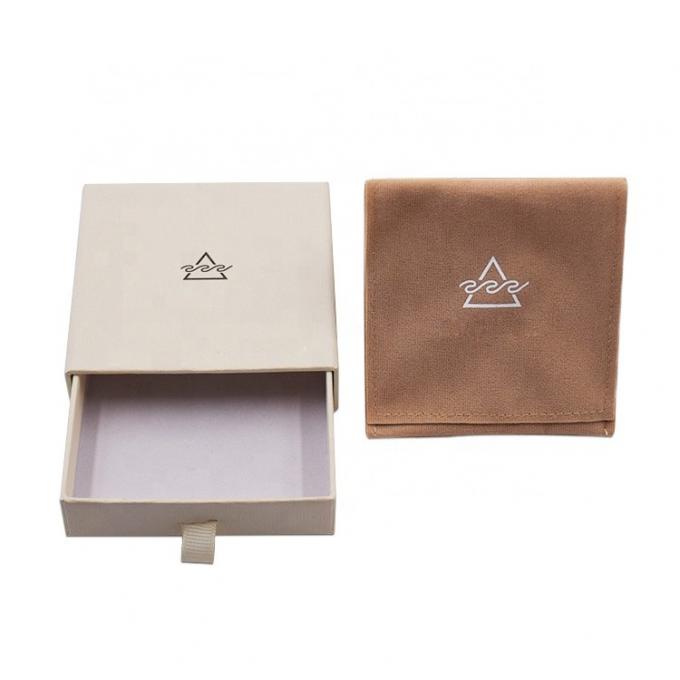 สร้อยข้อมือกระดานสีเทา 2 มม. กล่องของขวัญเครื่องประดับเปล่า 95*95*48mm 0