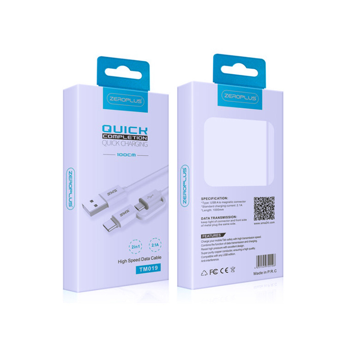 กล่องบรรจุภัณฑ์สมาร์ทโฟน UV Spot Type C สายเคเบิลข้อมูลหน้าต่างกล่องกระดาษ 1